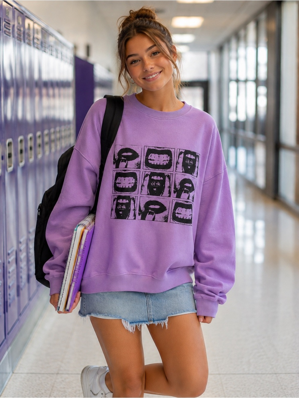 Olivia Rodrigo “Vampire” Purple Graphic Sweatshirt | Women’s Pop Music Crewneck